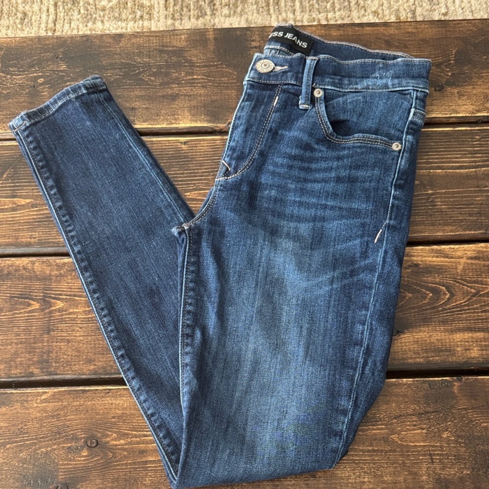 Express Women's Dark Blue Skinny Jeans